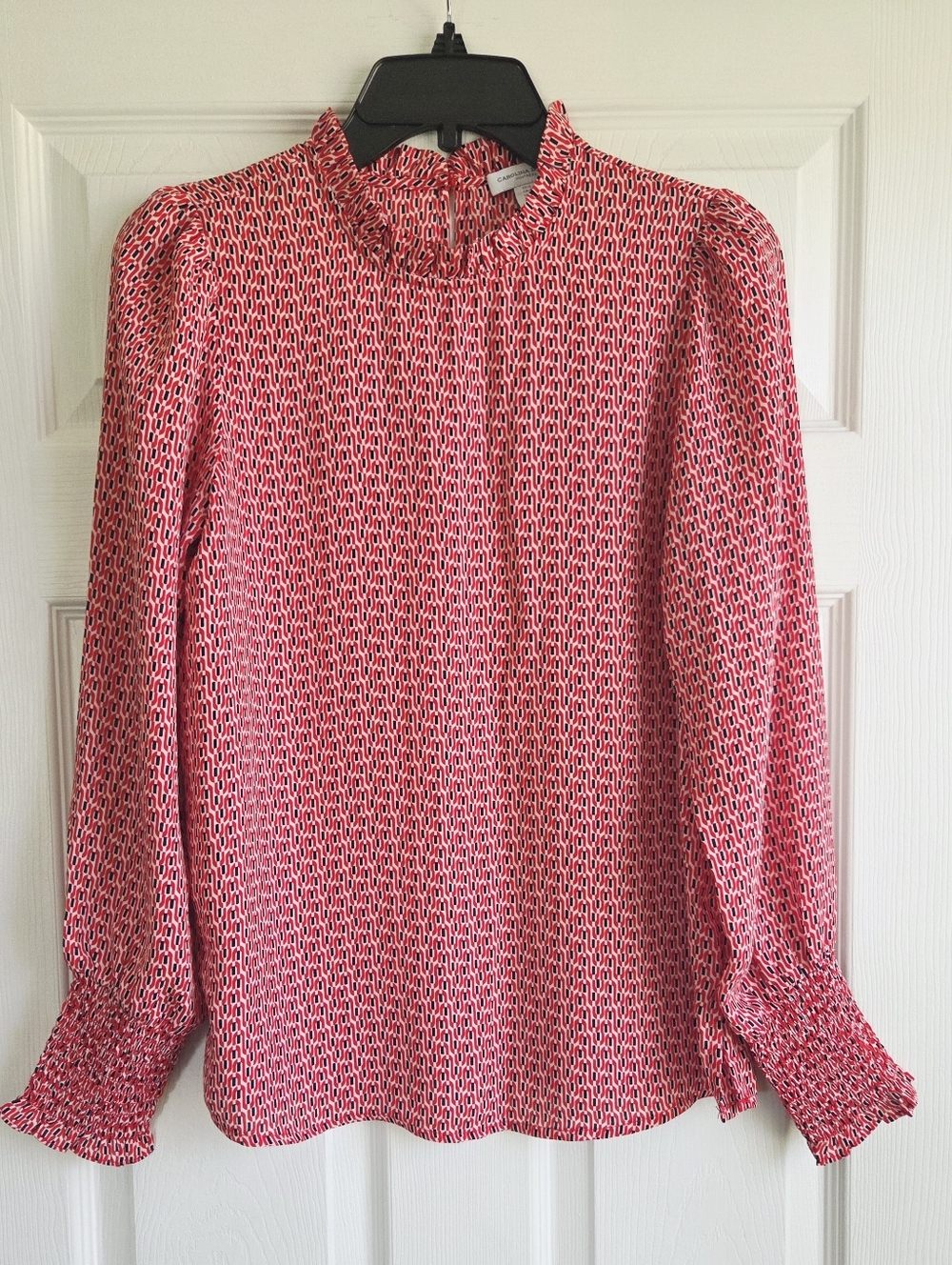 Carolina Belle ✨️ Women’s Long-Sleeve Ruffle Neck Blouse Size S